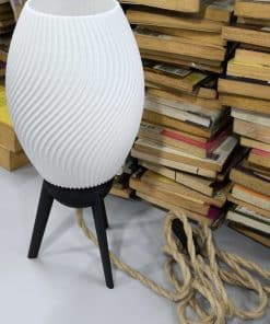 LUUMI: 3D Printed Lamps Wave lamp with legs stand and rope wire