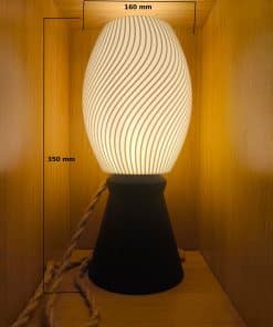 LUUMI: 3D Printed Lamps Wave lamp with cone stand