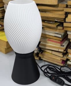 LUUMI: 3D Printed Lamps Wave lamp with cone stand and long wire